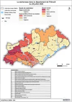 Carte de l'arr&ecirc;t&eacute; pr&eacute;fectoral s&eacute;cheresse du 28 juillet 2026